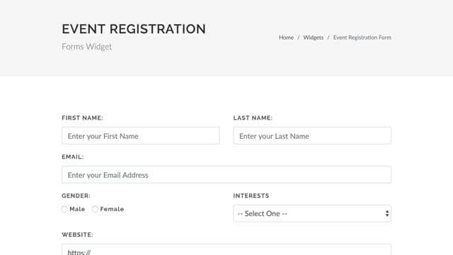 Event Registration Form